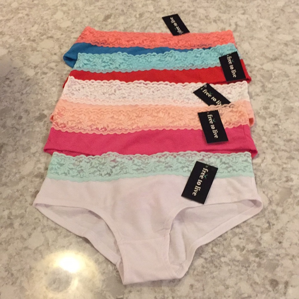 Cotton panties with lace